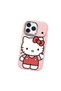 iPhone 17 Pro Compatible Case with Camera Protector Pink Silicone Couple Phone Case with Kitty Pattern - 3