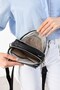Zena Soft Tumbled Leather Look Adjustable Strap Large Volume Women's Black Crossbody Shoulder Bag - 3