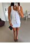 Lycra Denim Suit - White - 3