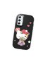 Samsung Galaxy A34 Compatible Case Camera Protector Black Silicone Couple Phone Case Kitty Pattern - 3
