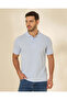 Men Blue Basic Polo Shirt