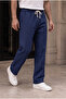 Men's Navy Blue Muslin Look Baggy Sweatpants Loose Fit Comfortable Oversize - 7