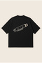 Saint Printed Oversize Boxy Cut Unisex 100% Cotton Tshirt |   Streetwear