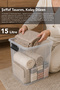 15Lt Deep Elora Storage Box - Lockable Lid Multi-Purpose Organizer Organizer Box Transparent - 4