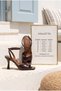 Women's Bitter Brown Ankle Strap Thin Heeled Open Toe Sandals - 7
