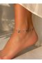 Silver Double Row Zircon Pink Stone Starry Elegant Cerny Anklet