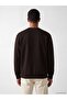 Lcw Vision Brown Crew Neck Slogan Printed Men's Sweatshirt - 4
