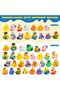30 Pcs Rubber Ducks, Assortment Mini Rubber Duckie Toys with Mesh Carry Bag for Kids Baby Bath Shower Toys, Birthday Gifts, Summer Beach Pool Activity, Carnival, Holiday Party Favors - 2