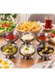 6-Piece Stainless Steel Presentation Bowl Set with Feet 8 cm |   Jam Bowl, Sauce Bowl, Snack Bowl, Breakfast Bowl, Appetizer Bowl, Pickle Bowl, Presentation, Gift - 4