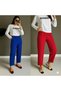 Women's High Waist Crepe Pants - 6