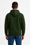 Men's Three Thread Hooded Full Zipper Kangaroo Pocket Sweatshirt Hoodie - Khaki - 3