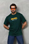 Unisex basic crew neck Oversized t-shirt - green - 2