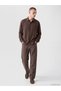 Brown Standard Fit Linen-Look Men's Shirt - 2