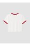 Vizyon New Season White Crew Neck Strawberry Printed Women's T-Shirt - 7