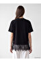 Lcw Modest Black Crew Neck Lace Blouse - 4