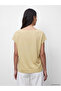 Özmarka New Season Khaki Draped Collar Blouse - 4