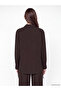 Brown Women's Shirt Tunic with Side Laces - 4