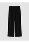Women's Linen Blended Pants with Elastic Waist - 6