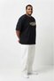 Black 100% Cotton Oversized Plus Size Men's Printed T-Shirt - 3XL 4XL 5XL 6XL 7XL 8XL 9XL 10XL 11XL T-Shirt - Relaxed Fit - 3