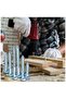 10 Pcs Galvanized Hex Head Coach Screws with Washer & Plug Woodworking for Holding Together Heavy Timber and Concrete Working 6mm, Length 2 Inch - 3