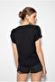 Women's Black Button Detailed Short Sleeve Comfortable Fit Blouse 60286443 - 6
