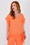 Women's Italian Tie-Back Silk Detailed Linen Blouse