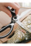Multi-Purpose Stainless Steel Kitchen Scissors - Kitchen Scissors with Bottle Opener, Nut Cracker, and Blade Cover - 3
