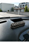 Crystal Stone Open Leopard Stone Covered Number Plate for Vehicle Interior with Silver Crystal Stone - 4