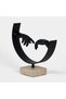 Marketplace Sync Metal Sculpture With Marble Base - Black - 4