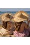 Fringed Wide Straw Bohemian Beige Hat - 8