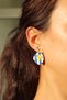 Lemon Detailed Design Earrings, Lemon Earrings, Summer Earrings, Summer Accessory, Striped Design Earrings, Dangle Earrings, Gift - 7