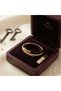 316L Steel Gold Color Ball Nail Model Handcuff Bracelet - 3