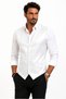 Men's V-Neck Vest White Satin Suit Suitable for Grooms 50310 - 4