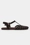 Arman Brown Suede Leather Suede Buckle Detail Short Heeled Women's Sandals - 5