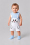 Baby Boy Rabbit Patterned Summer Jumpsuit Ribbed Cotton Sleeveless Baby Romper Snap Fastener Romper 0-9 Months - 6