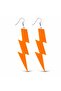 80S 90S Retro Neon Orange Lightning Earrings 10 cm - 3
