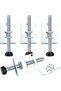 4-piece heavy-duty adjustable leveling feet, 100mm heavy-duty leveling feet with nuts, adjustable feet, suitable for furniture and tables.