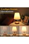 Touch Dimmable Minimalist 3D Pleated Fabric Corded Bedside Table Lamp Gift - 5
