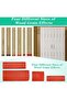 Four-piece wood grain tool set, imitation wood grain coating tools, comb-shaped decoration, for doors, walls, furniture paint - red. - 5