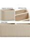 Remote control storage box with 4 compartments, multi-functional and stylish small bedside tabletop storage box (beige) - 2