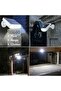 Adjustable waterproof solar - powered outdoor light with motion sensor - high - quality fast - charging panel - 4 cool white COB LED beads, 500... - 3