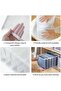 A four-piece denim storage box set, including wardrobe organizers, denim storage boxes, and mesh drawer dividers, suitable for clothing and trousers. - 4