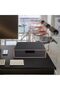 PU leather and MDF storage box for documents and office supplies, office organizer, office secretary – fiberboard and paper storage system, black. - 4