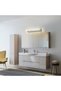Bathroom mirror light 9W 800LM, 42cm, 4500K neutral white light, indoor wall light, for mirrors, cabinets, tables, toilets and furniture, silver. - 5