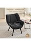 Modern Corduroy Wingback Accent Chair – High Back Upholstered Armchair with Sturdy Metal Legs, Comfortable Reading Chair for Living Room, Bedroom, or Office – Easy to Assemble - 3