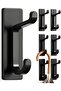 Adhesive wall hooks - Kitchen cloth hooks - adhesive coat hooks - no drilling required for wall mounting - Waterproof - rustproof - black - 6-Pack