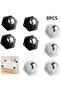 Black White 8-Pack Self-Adhesive 360° Swivel Caster Wheels 37.3mm