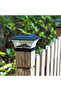 Solar-powered post light, outdoor LED lighting, deck fence cover light, warm white/bright white, suitable for wooden posts, 2-pack - black - 2