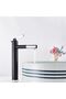 Minimalist modern black cylindrical bathroom sink faucet, basin mixer faucet - black chrome, 30cm - 2