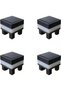 Four-piece set of LED solar pole lights, fence solar light caps, outdoor garden lights